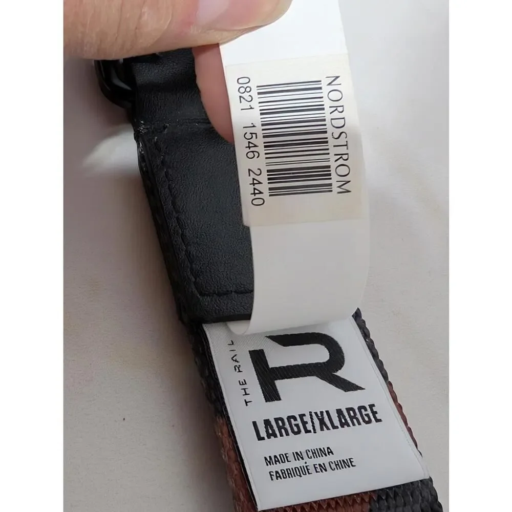 The Rail Men's Olive Camo Print Web Adjustable Belt Size L/XL